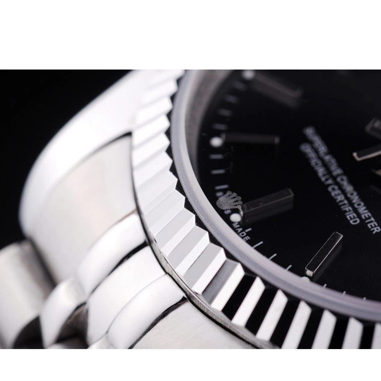 MiroTime 0823 Rolex Datejust Black Dial Diamonds Ribbed Bezel 7456